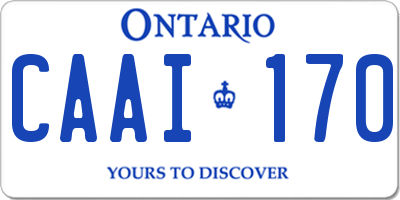 ON license plate CAAI170