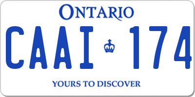 ON license plate CAAI174