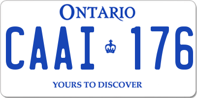 ON license plate CAAI176