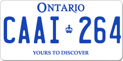 ON license plate CAAI264