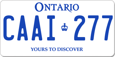 ON license plate CAAI277