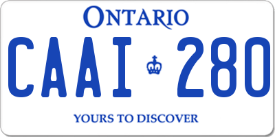 ON license plate CAAI280