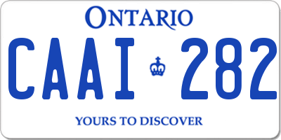 ON license plate CAAI282