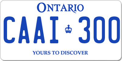 ON license plate CAAI300