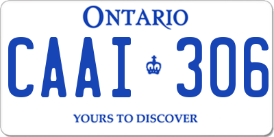 ON license plate CAAI306