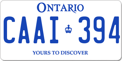 ON license plate CAAI394