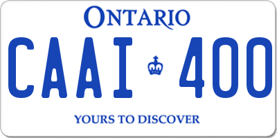 ON license plate CAAI400