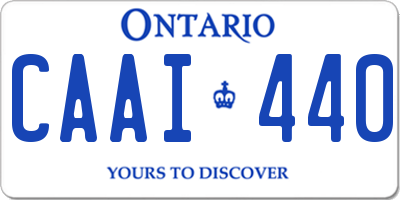 ON license plate CAAI440