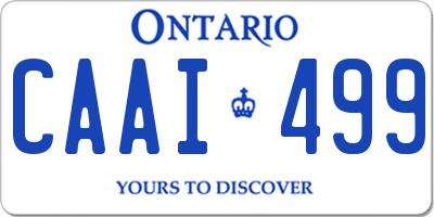 ON license plate CAAI499