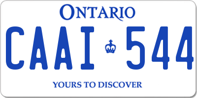 ON license plate CAAI544