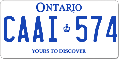 ON license plate CAAI574