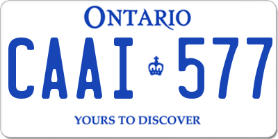 ON license plate CAAI577