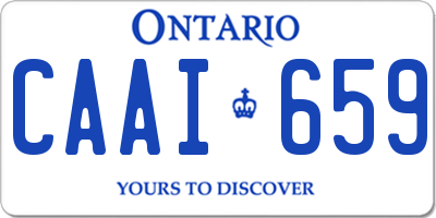 ON license plate CAAI659