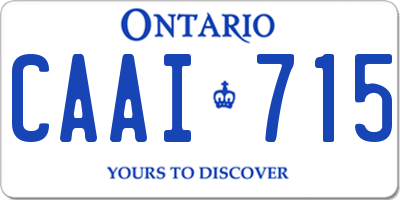 ON license plate CAAI715