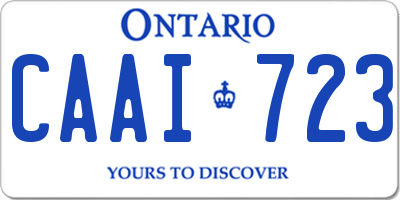 ON license plate CAAI723