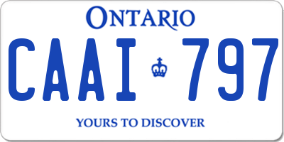 ON license plate CAAI797