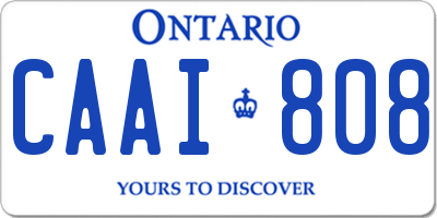 ON license plate CAAI808