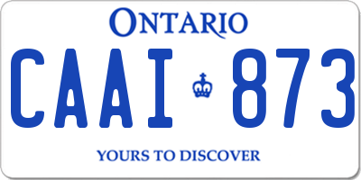 ON license plate CAAI873