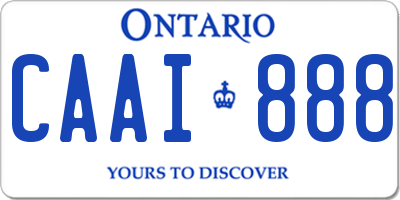 ON license plate CAAI888