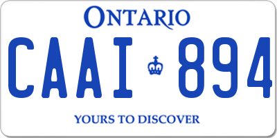 ON license plate CAAI894