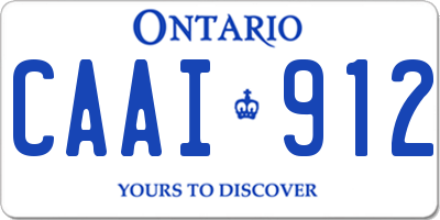 ON license plate CAAI912