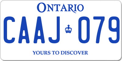 ON license plate CAAJ079