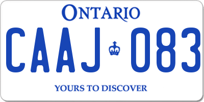 ON license plate CAAJ083