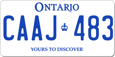 ON license plate CAAJ483