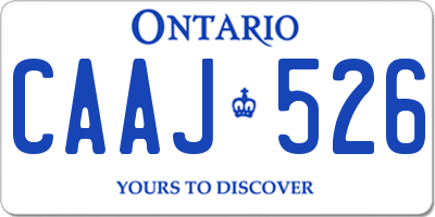 ON license plate CAAJ526