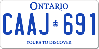 ON license plate CAAJ691