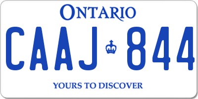 ON license plate CAAJ844