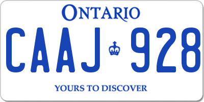 ON license plate CAAJ928