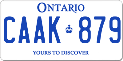 ON license plate CAAK879