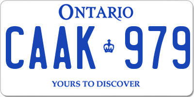 ON license plate CAAK979