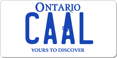 ON license plate CAAL