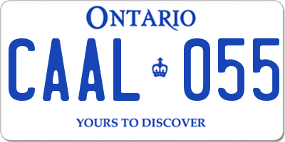 ON license plate CAAL055