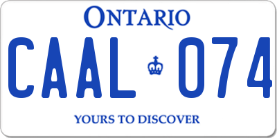 ON license plate CAAL074