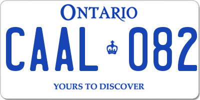 ON license plate CAAL082