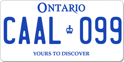 ON license plate CAAL099