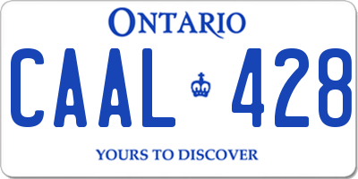 ON license plate CAAL428