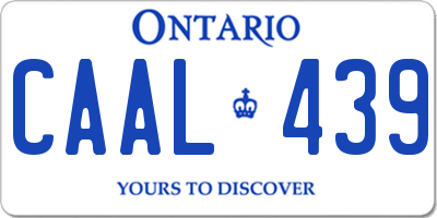 ON license plate CAAL439