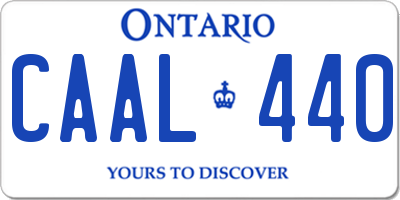 ON license plate CAAL440