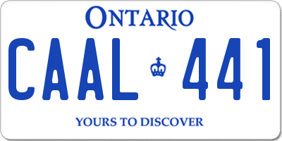 ON license plate CAAL441