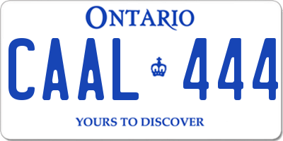 ON license plate CAAL444