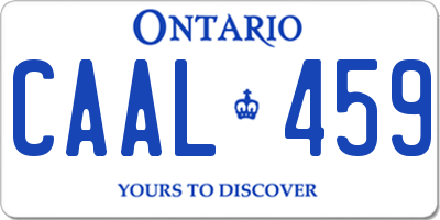 ON license plate CAAL459