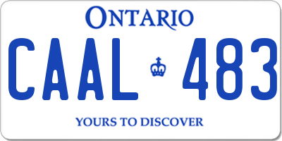 ON license plate CAAL483