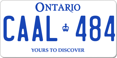 ON license plate CAAL484