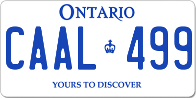 ON license plate CAAL499