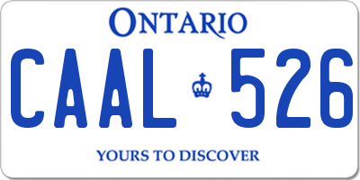 ON license plate CAAL526