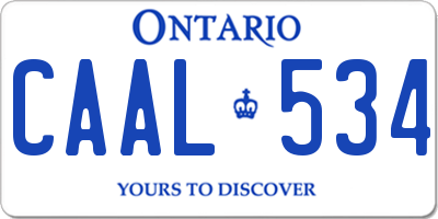 ON license plate CAAL534